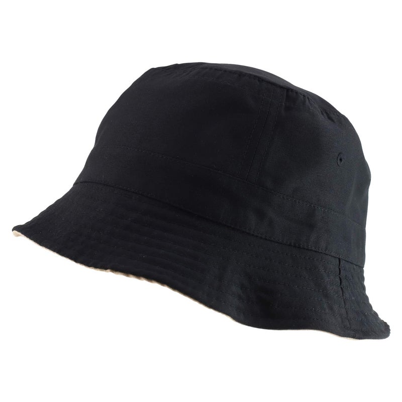 Armycrew Big Size Oversized Microfiber Reversible Bucket Hat - Black Khaki - 2XL-3XL - Image 1
